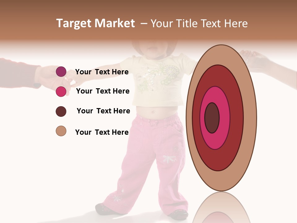 Child Holding Parents Hands, Isolated PowerPoint Template