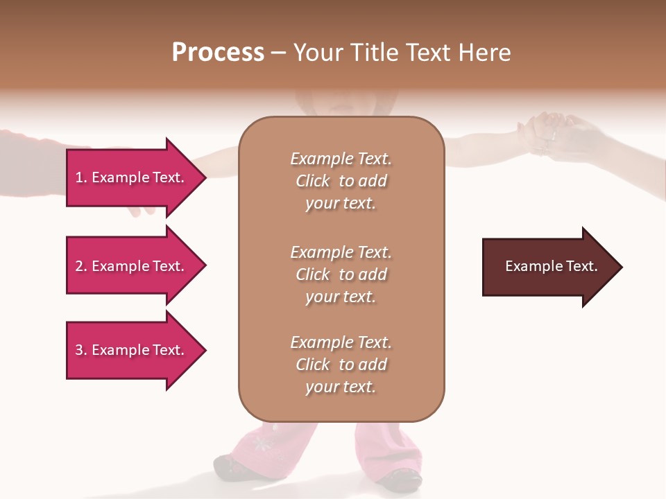 Child Holding Parents Hands, Isolated PowerPoint Template