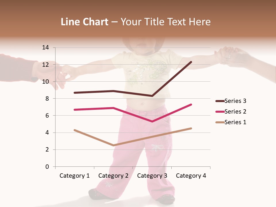 Child Holding Parents Hands, Isolated PowerPoint Template