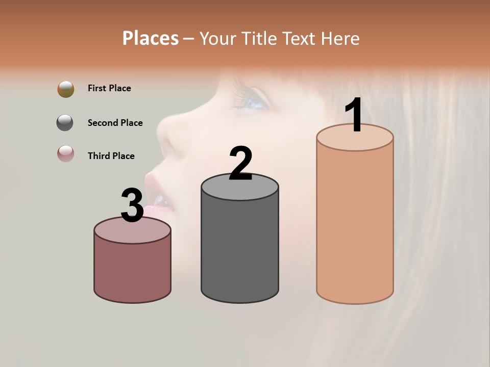 Thoughtful Little Girl PowerPoint Template