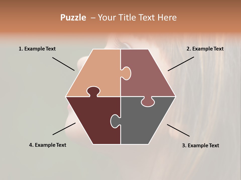 Thoughtful Little Girl PowerPoint Template