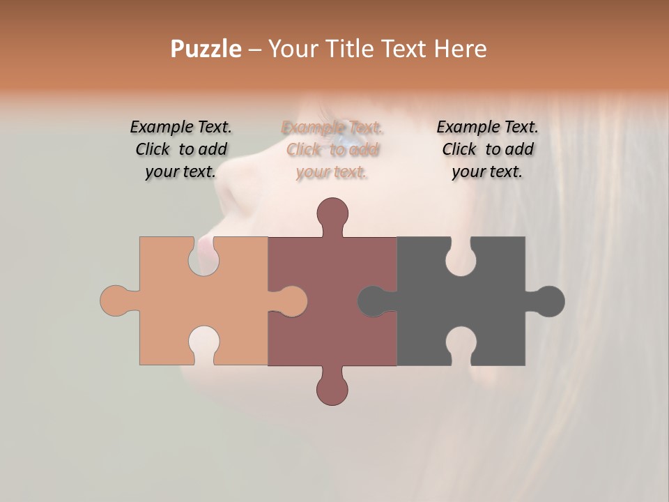 Thoughtful Little Girl PowerPoint Template