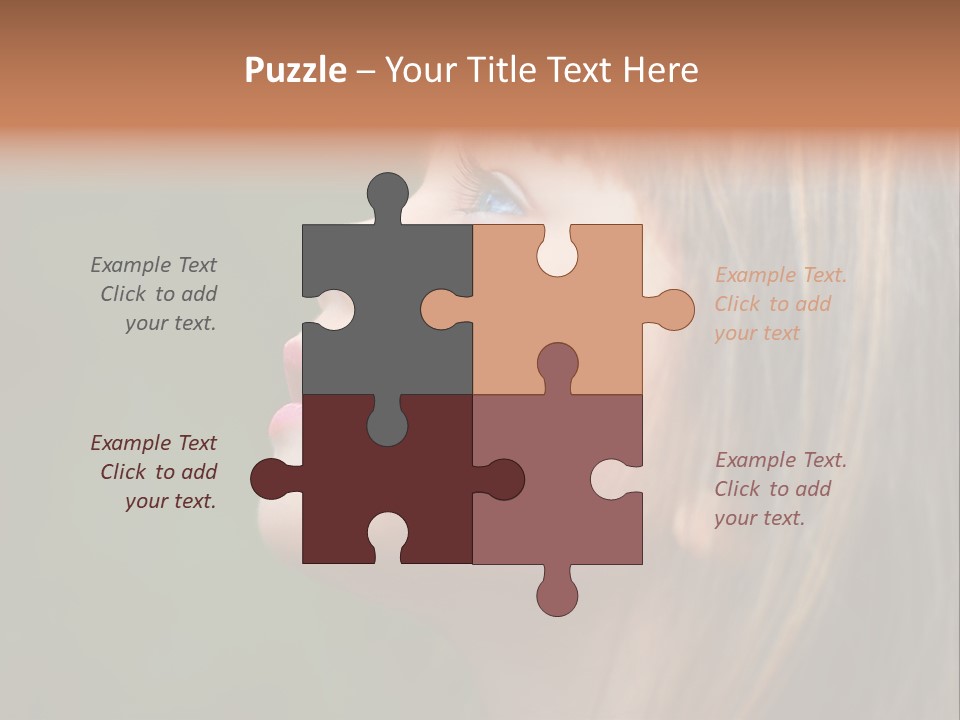 Thoughtful Little Girl PowerPoint Template