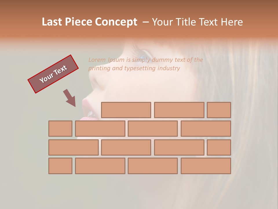 Thoughtful Little Girl PowerPoint Template