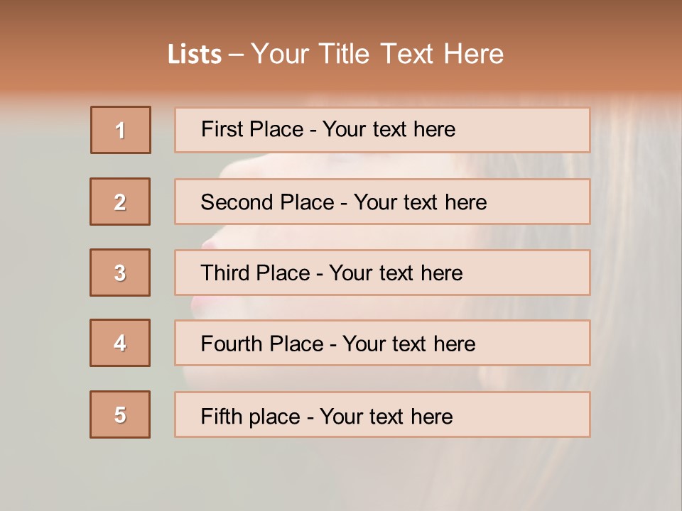 Thoughtful Little Girl PowerPoint Template