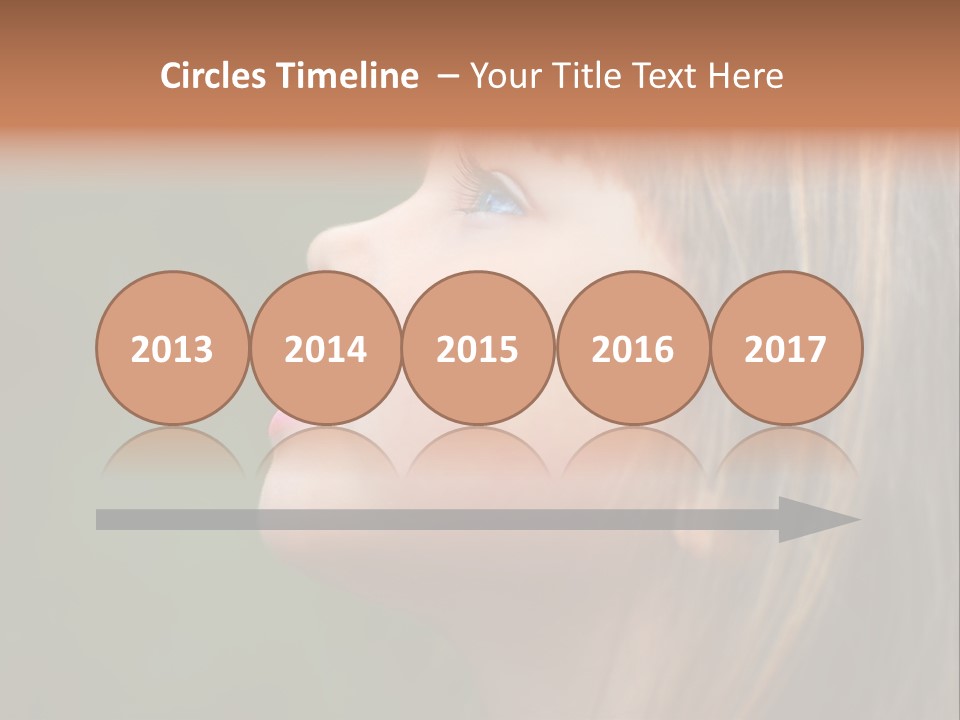 Thoughtful Little Girl PowerPoint Template