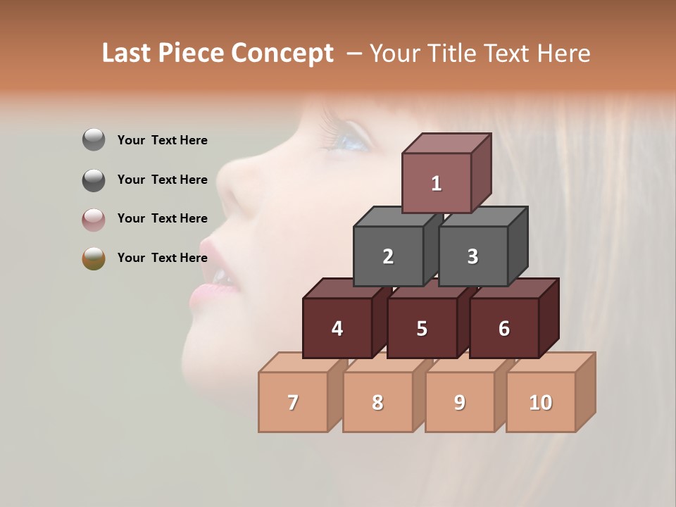 Thoughtful Little Girl PowerPoint Template