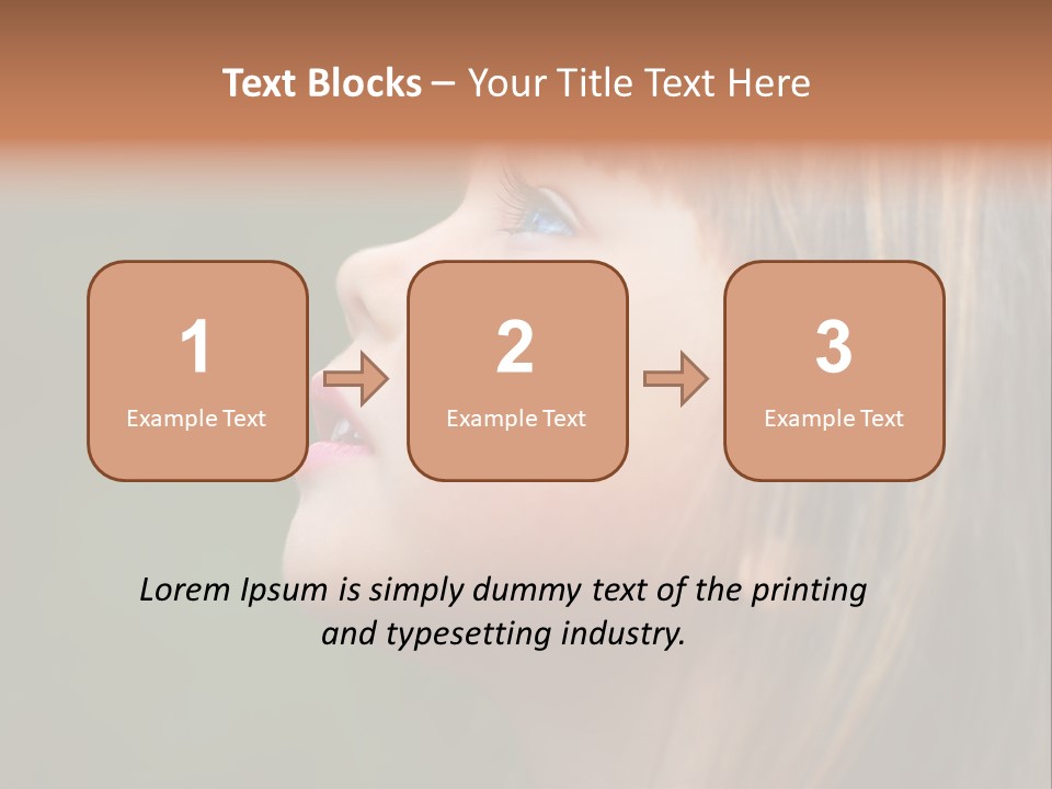 Thoughtful Little Girl PowerPoint Template