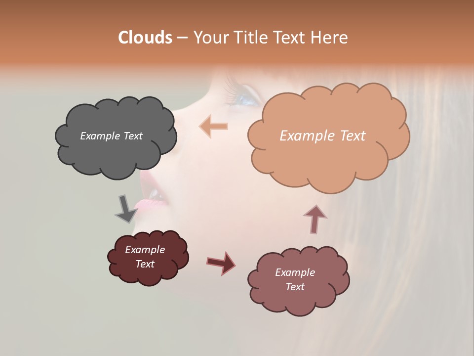 Thoughtful Little Girl PowerPoint Template