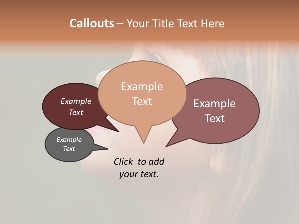 Thoughtful Little Girl PowerPoint Template