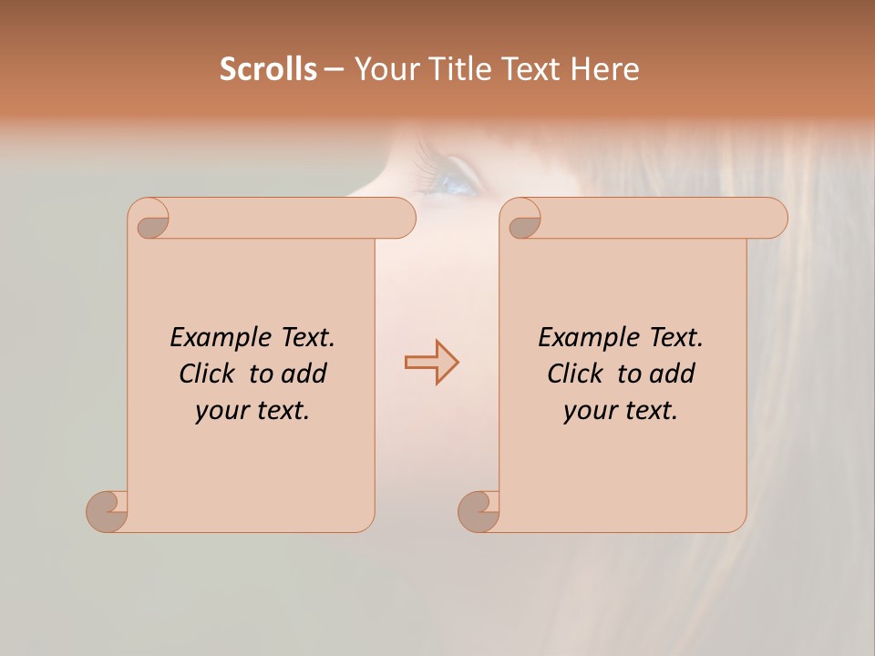 Thoughtful Little Girl PowerPoint Template