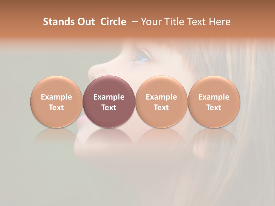Thoughtful Little Girl PowerPoint Template