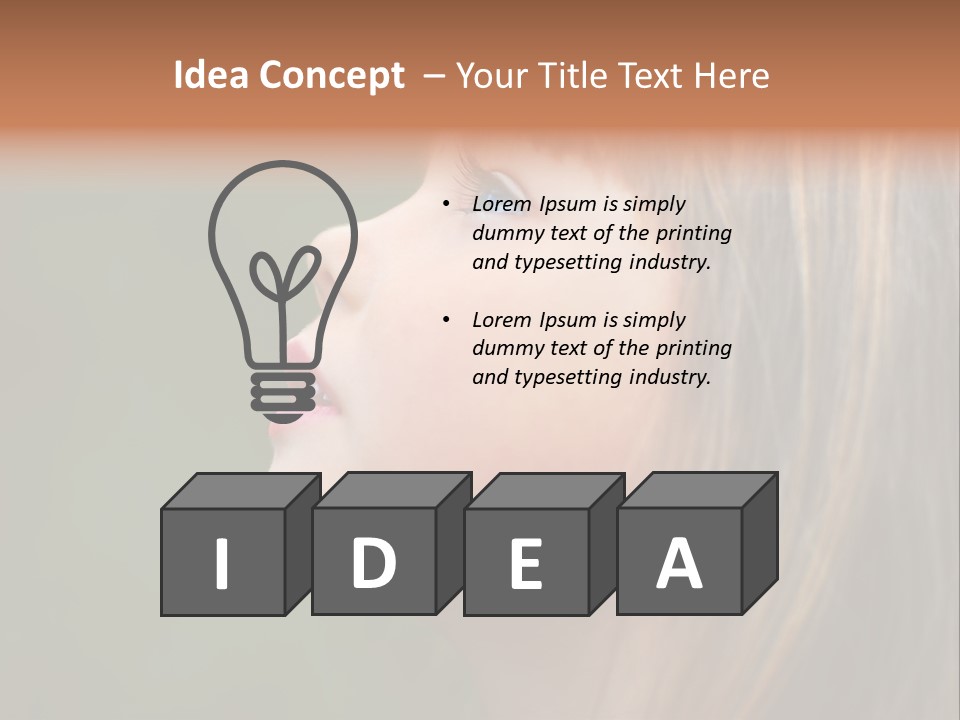 Thoughtful Little Girl PowerPoint Template