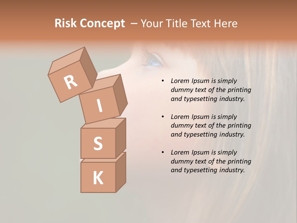 Thoughtful Little Girl PowerPoint Template