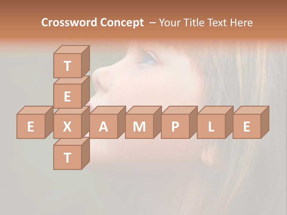 Thoughtful Little Girl PowerPoint Template