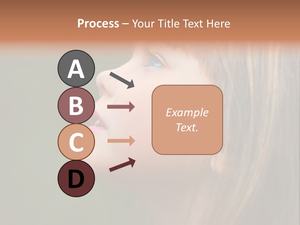 Thoughtful Little Girl PowerPoint Template