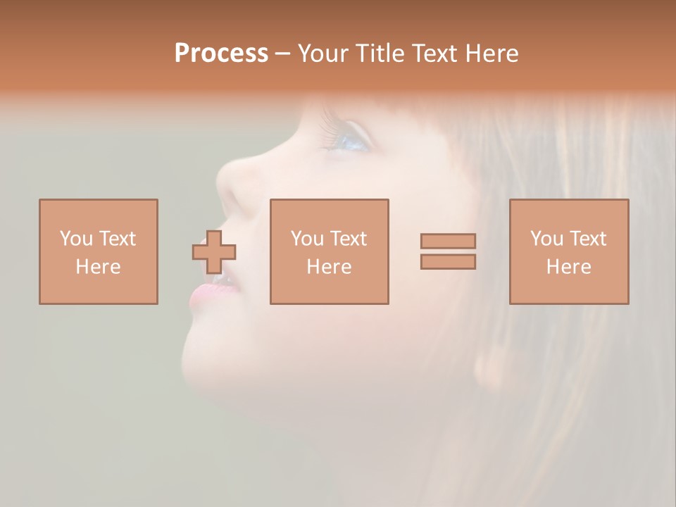 Thoughtful Little Girl PowerPoint Template