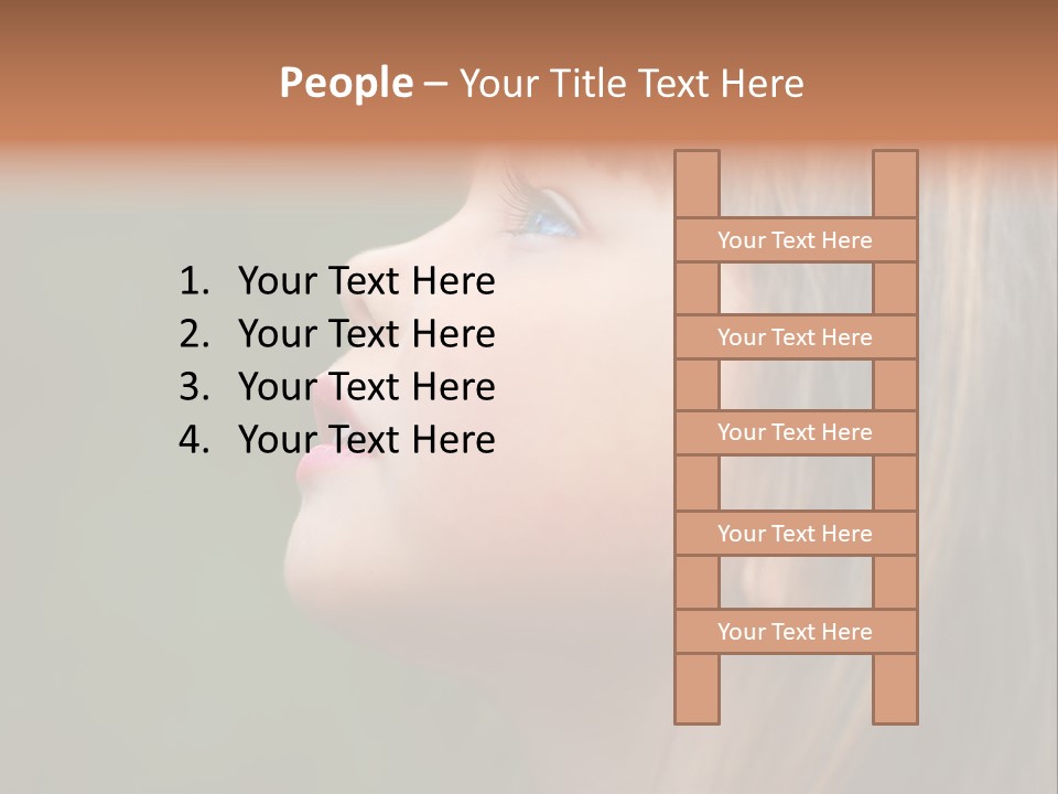 Thoughtful Little Girl PowerPoint Template