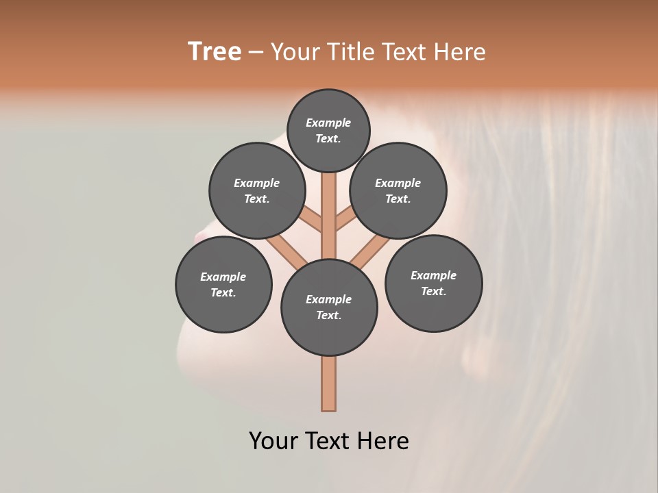 Thoughtful Little Girl PowerPoint Template