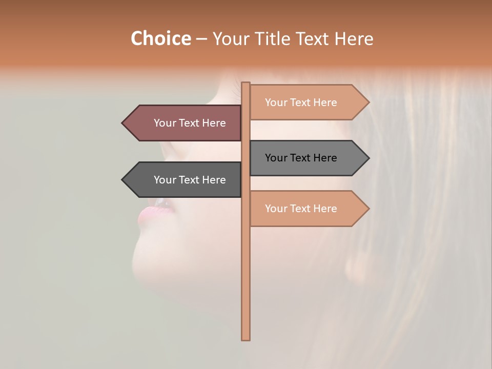 Thoughtful Little Girl PowerPoint Template