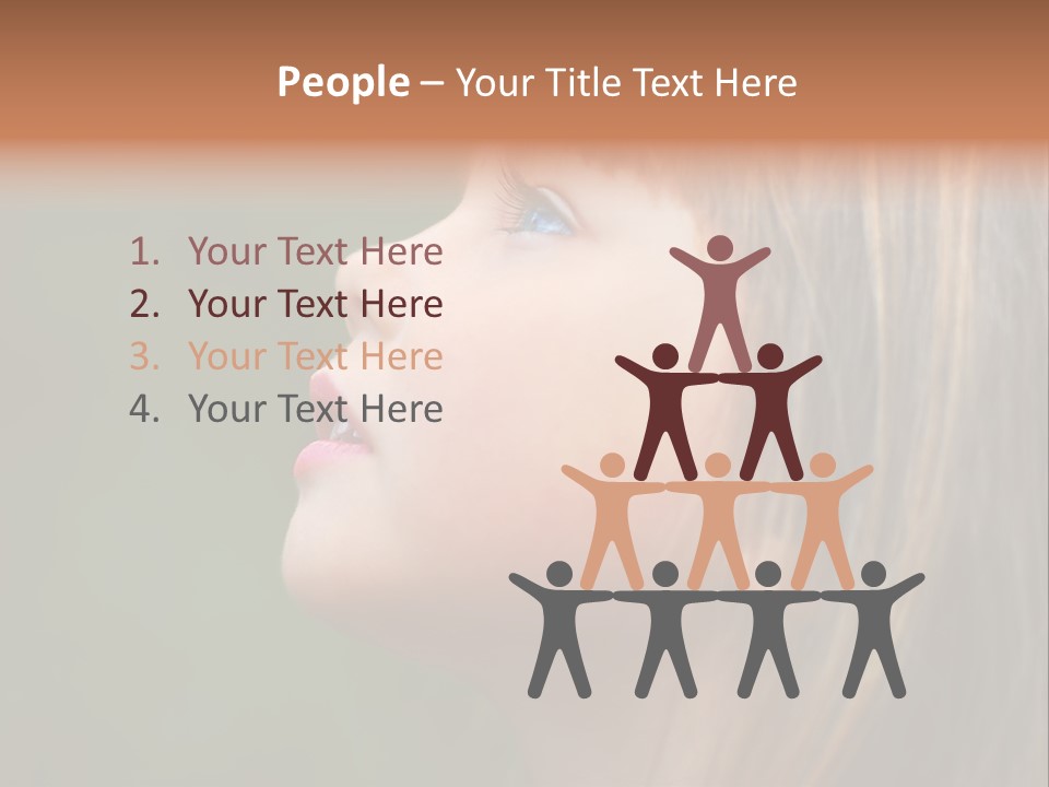 Thoughtful Little Girl PowerPoint Template