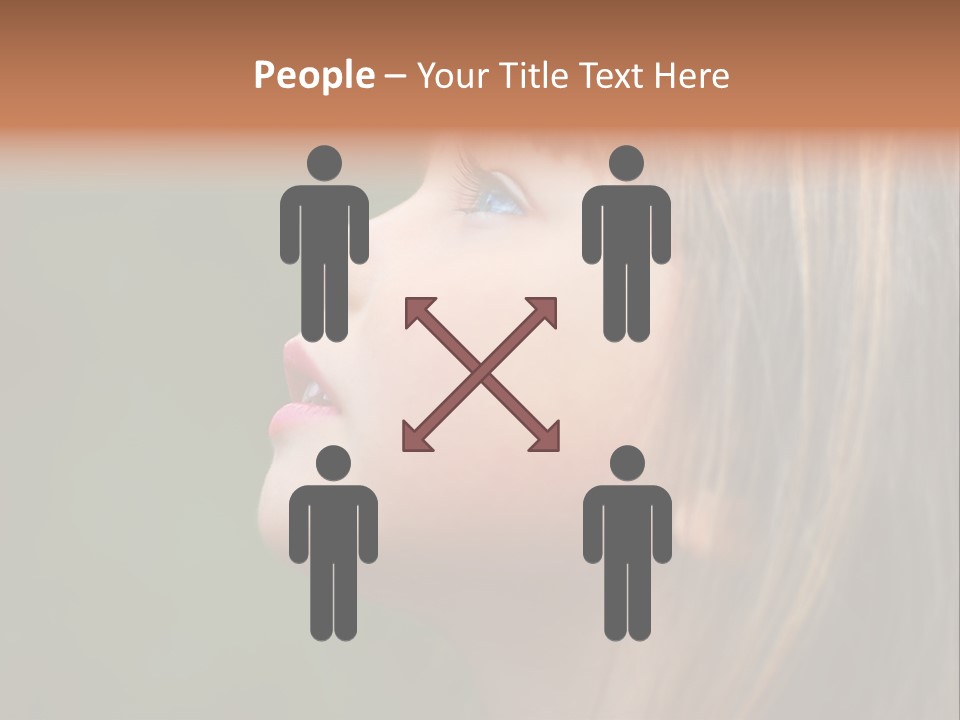 Thoughtful Little Girl PowerPoint Template