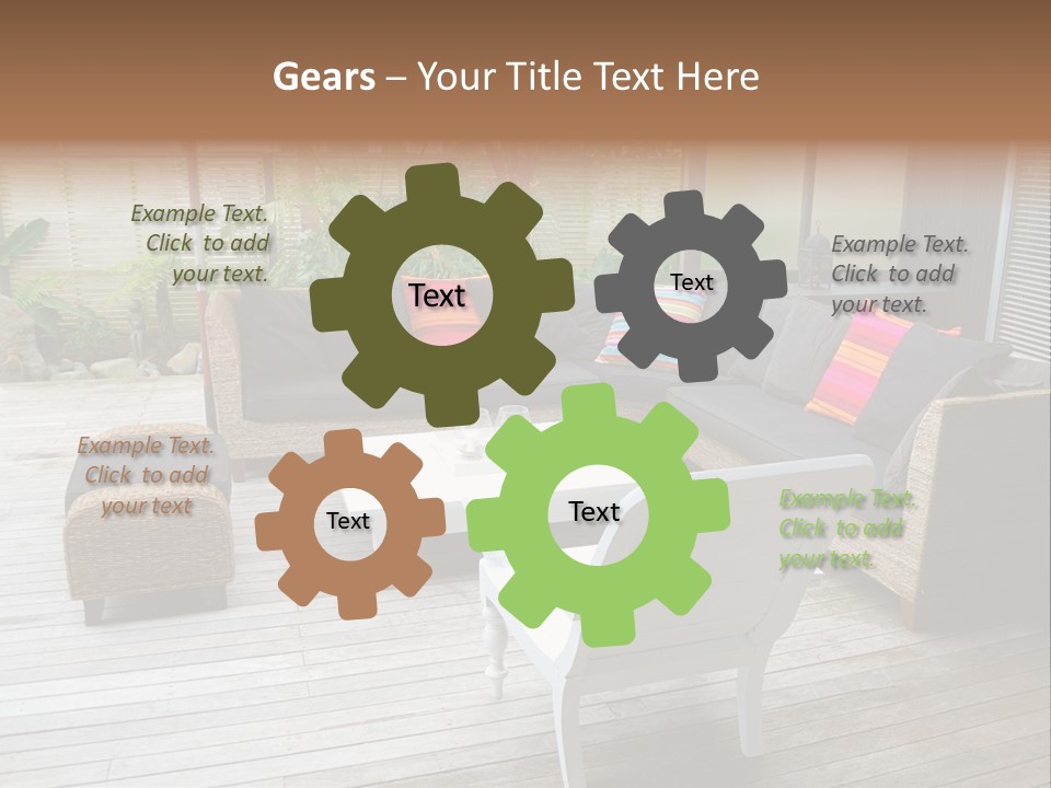 Stylish Outdoor Terrace PowerPoint Template