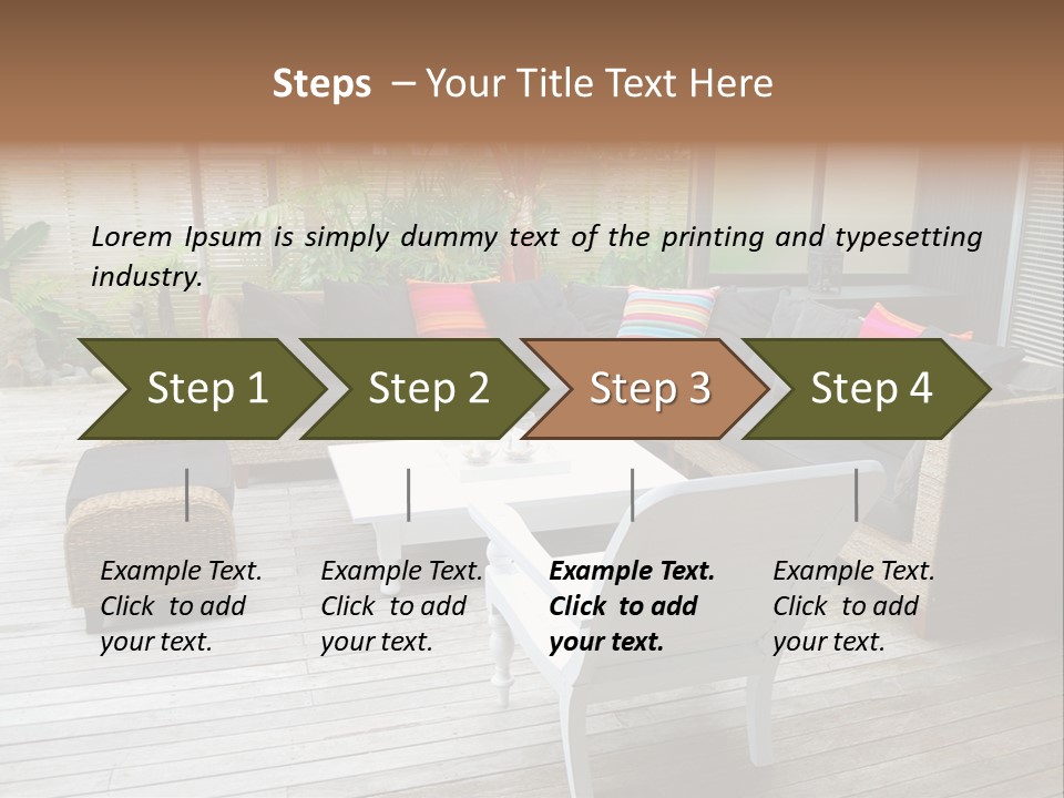 Stylish Outdoor Terrace PowerPoint Template