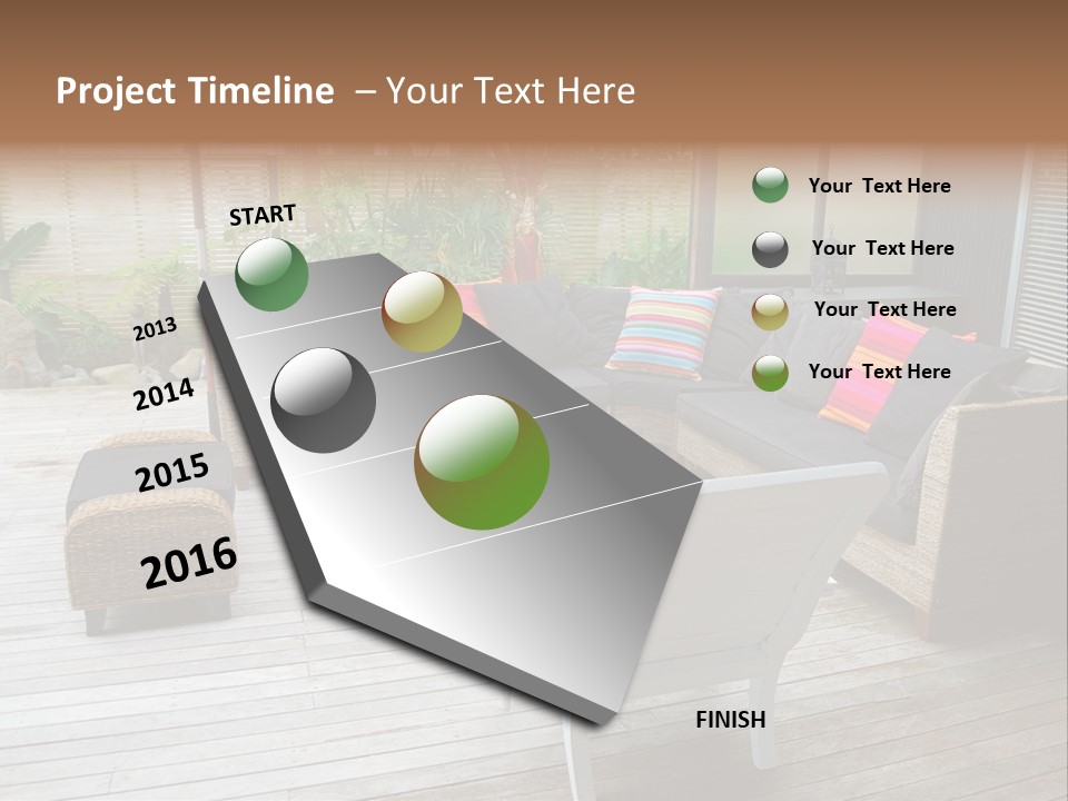 Stylish Outdoor Terrace PowerPoint Template
