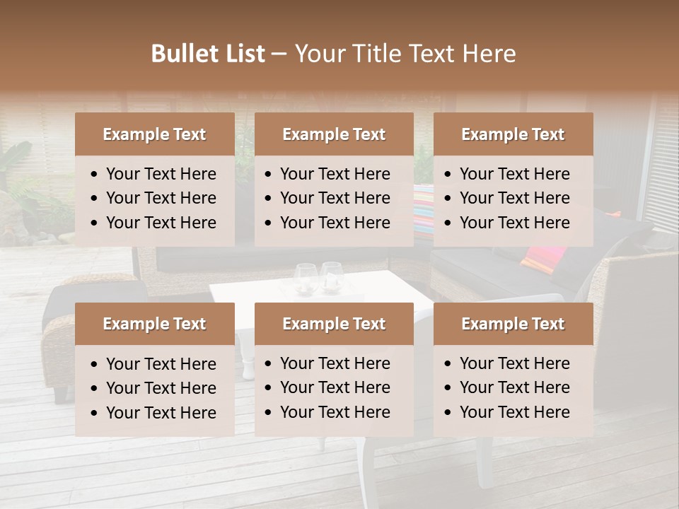Stylish Outdoor Terrace PowerPoint Template