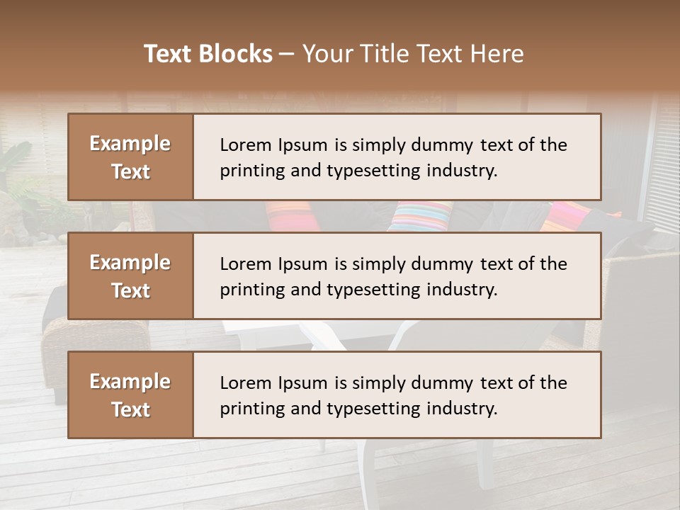 Stylish Outdoor Terrace PowerPoint Template