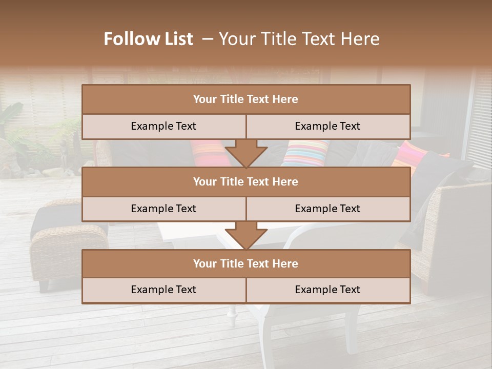 Stylish Outdoor Terrace PowerPoint Template