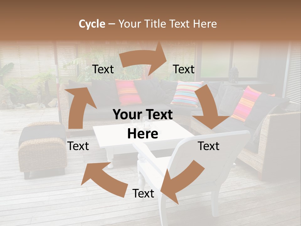 Stylish Outdoor Terrace PowerPoint Template