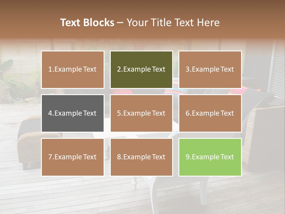 Stylish Outdoor Terrace PowerPoint Template