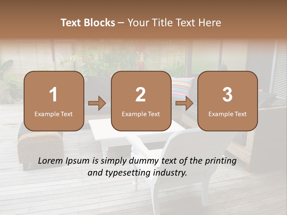 Stylish Outdoor Terrace PowerPoint Template