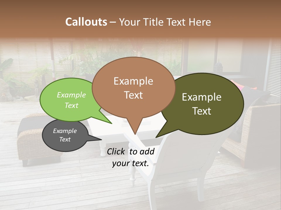 Stylish Outdoor Terrace PowerPoint Template