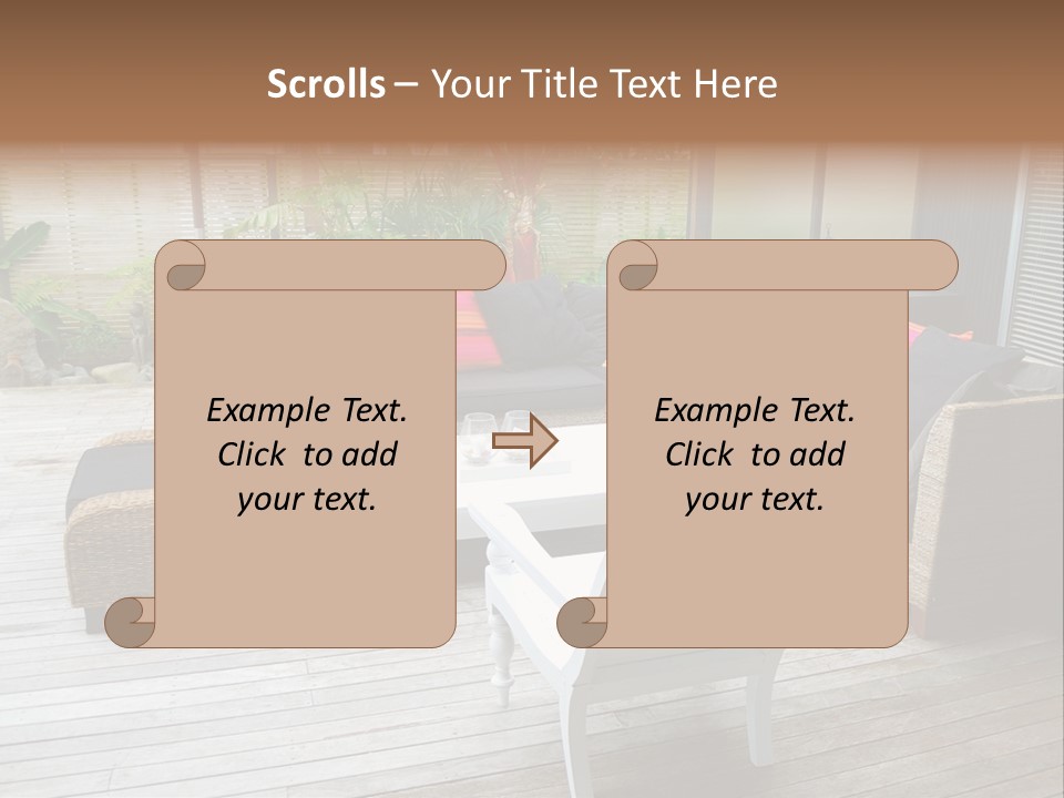 Stylish Outdoor Terrace PowerPoint Template
