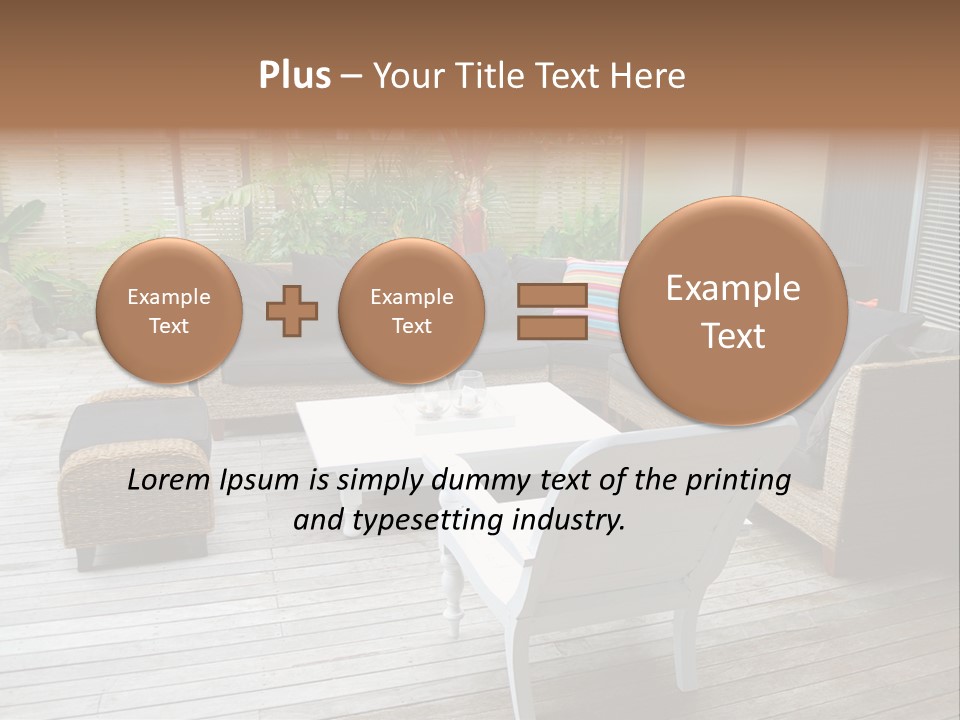 Stylish Outdoor Terrace PowerPoint Template