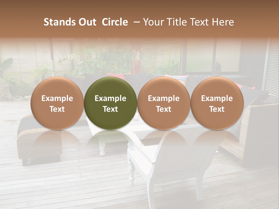Stylish Outdoor Terrace PowerPoint Template