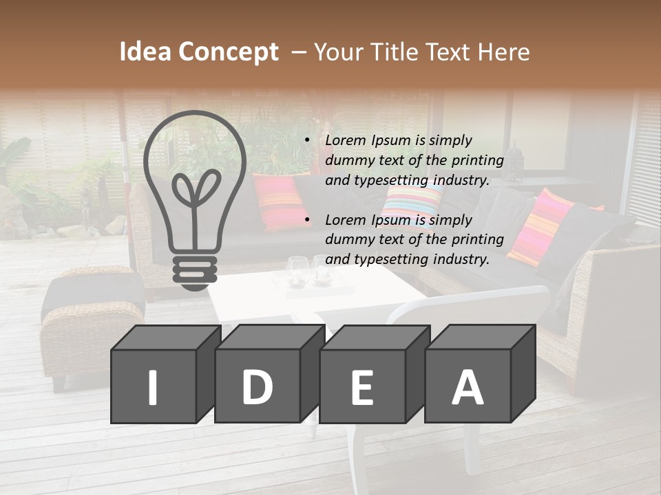 Stylish Outdoor Terrace PowerPoint Template