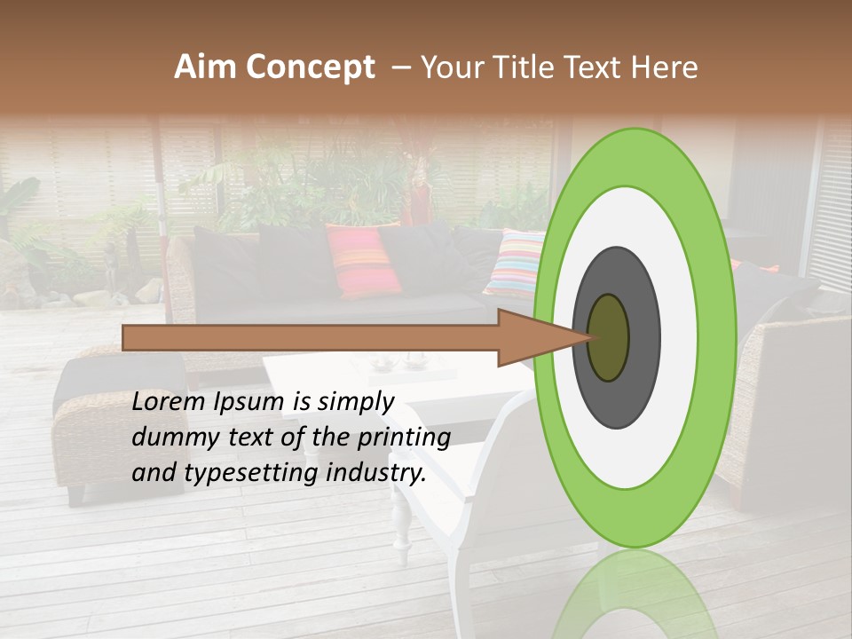 Stylish Outdoor Terrace PowerPoint Template