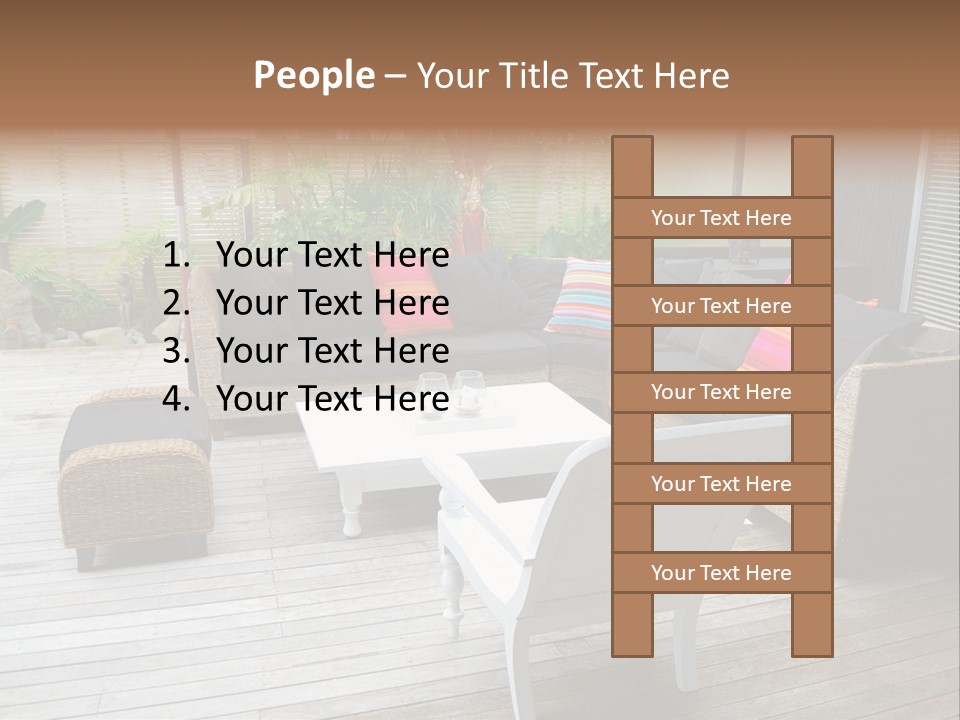 Stylish Outdoor Terrace PowerPoint Template