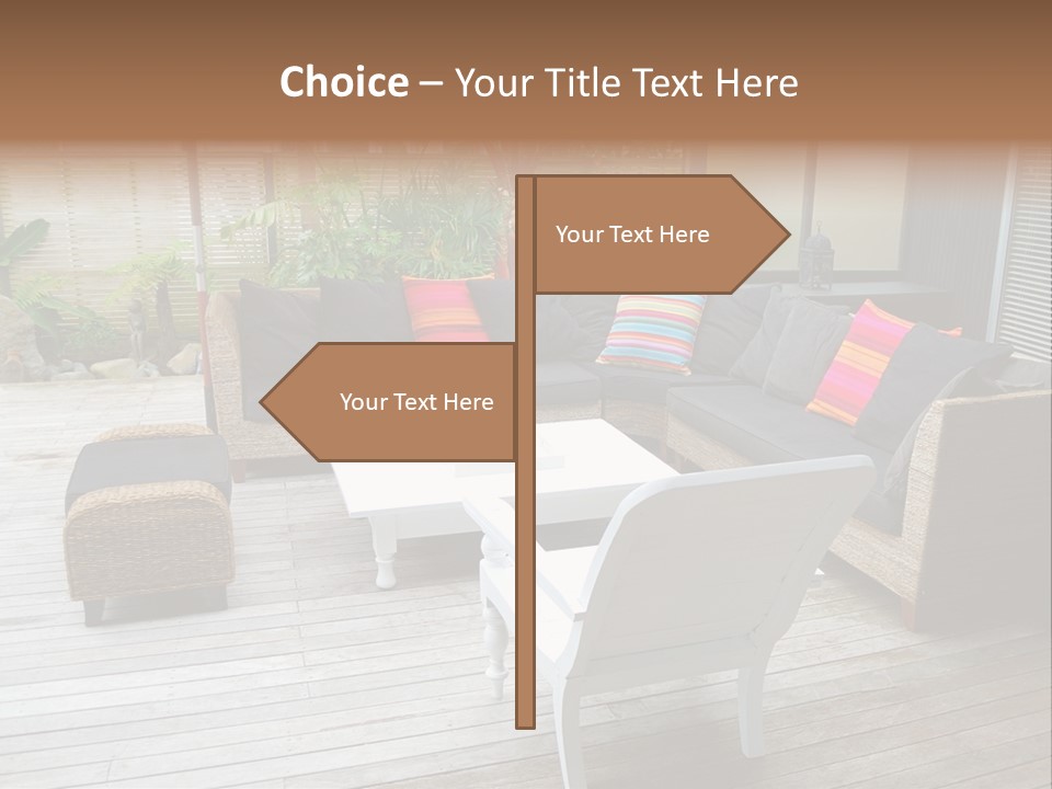 Stylish Outdoor Terrace PowerPoint Template