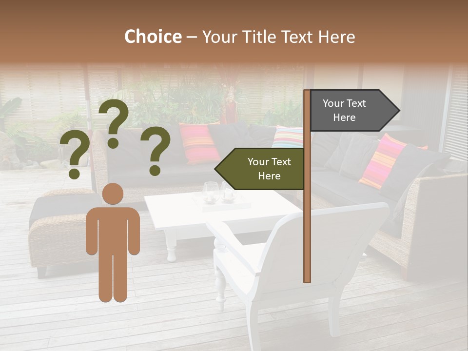 Stylish Outdoor Terrace PowerPoint Template