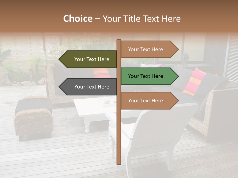 Stylish Outdoor Terrace PowerPoint Template