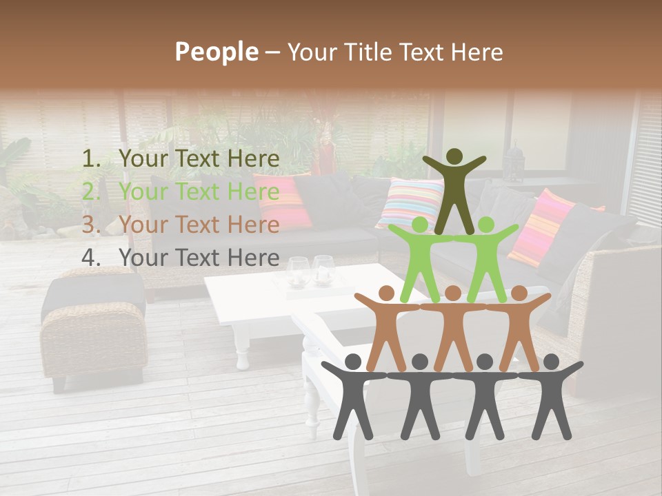 Stylish Outdoor Terrace PowerPoint Template