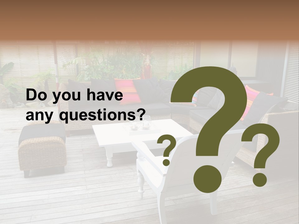 Stylish Outdoor Terrace PowerPoint Template