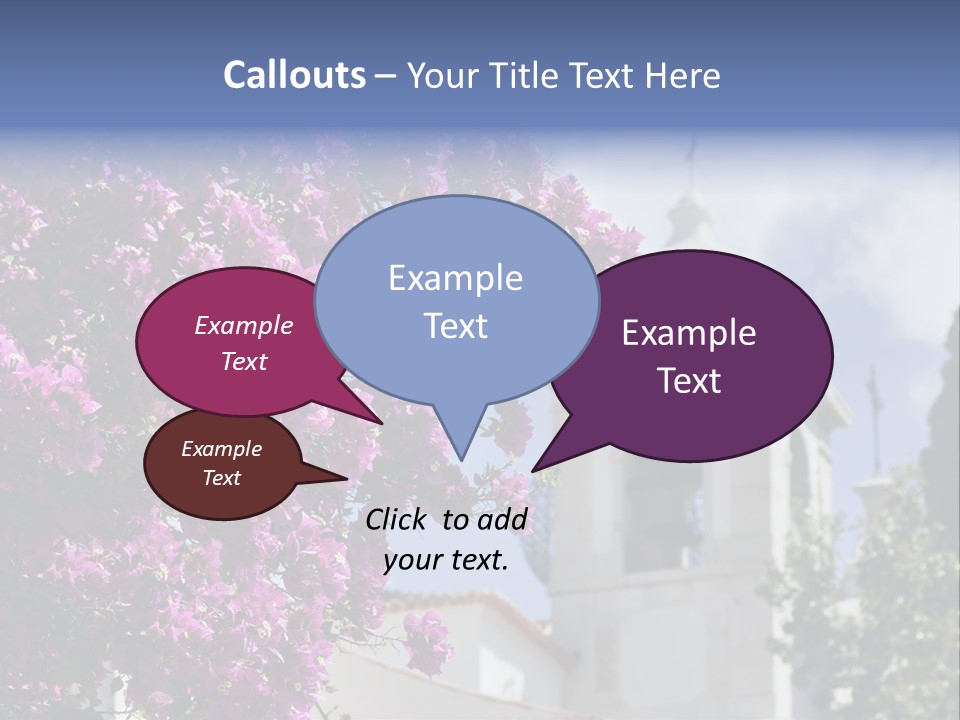 Bougainvillea On A Background Of A Bell-Tower Of A Cathedral, Lisbon, Portugal PowerPoint Template