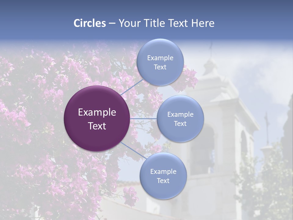 Bougainvillea On A Background Of A Bell-Tower Of A Cathedral, Lisbon, Portugal PowerPoint Template