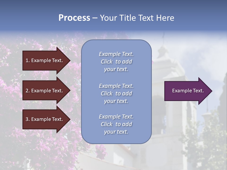 Bougainvillea On A Background Of A Bell-Tower Of A Cathedral, Lisbon, Portugal PowerPoint Template